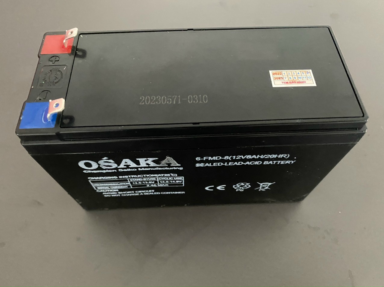 Ắc Quy 12V 8AH chuyên dùng cho Bình phun thuốc trừ sâu bằng điện, dùng cho loa kéo