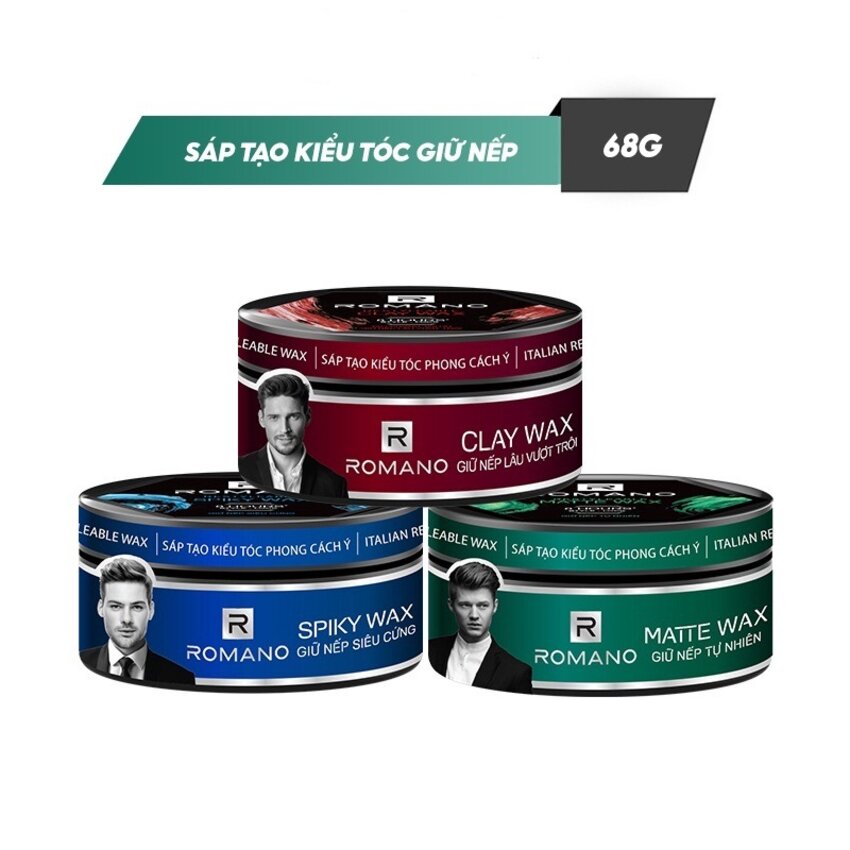 Sáp tạo kiểu giữ nếp tóc Romano Clay/Matte/Spiky 68g/hộp Edgar House
