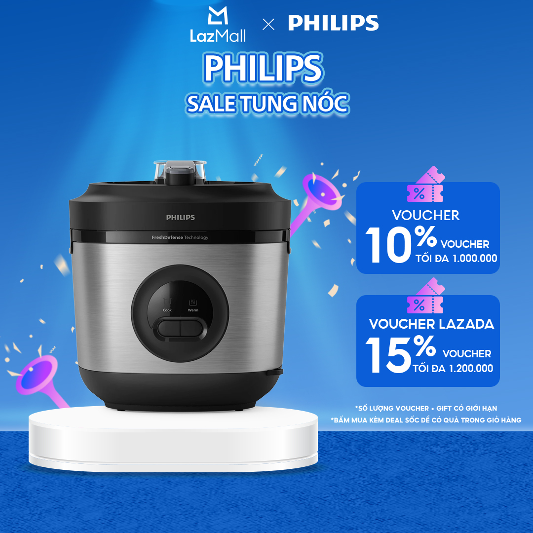Nồi Cơm Điện Philips Dòng 3000 Series Philips HD3213/31 - Hàng Phân Phối Chính Hãng