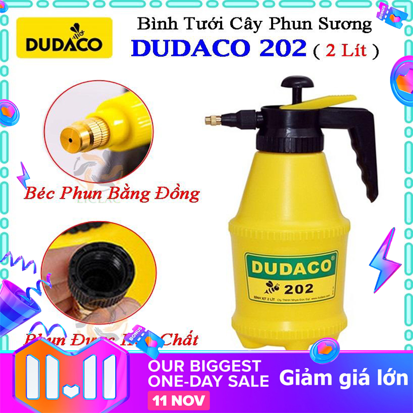 Bình xịt phun sương tưới nước, tưới cây dudaco 202 chính hãng hàng việt nam xuất khẩu chất lượng cao - bình xịt tưới cây 2 lít cao cấp - bình tưới cây phun sương shop cheerya