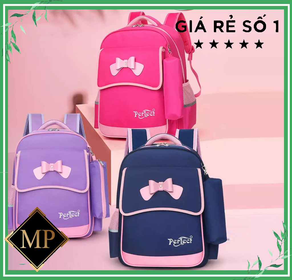 [Tặng kèm túi đựng bút] Balo tiểu học chống gù, chống thấm, phản quang, có chất xịn cho bé gái đi học từ lớp 1 đến lớp 4, cặp sách chống thấm nước cho học sinh tiểu học cấp 1.