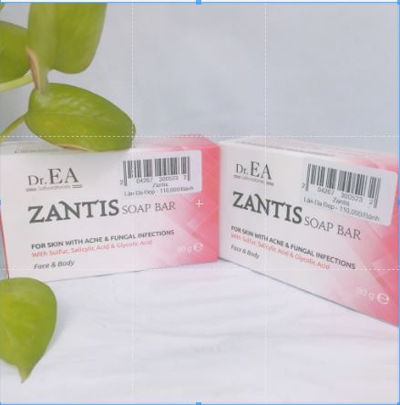 Zantis Soap Bar - Bánh xà phòng giảm mụn nấm và viêm nang lông