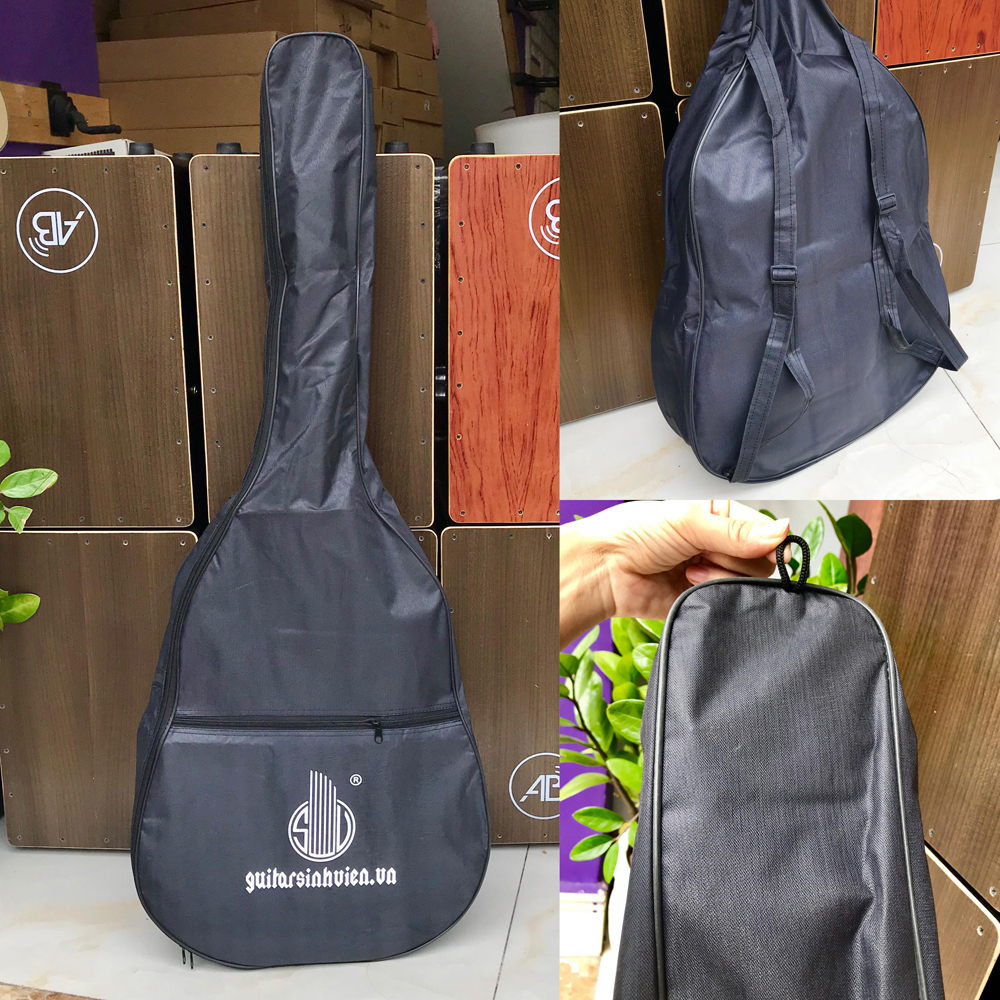Bao dù guitar free size - Tặng tài liệu - Có quai đeo 2 bên và móc treo.