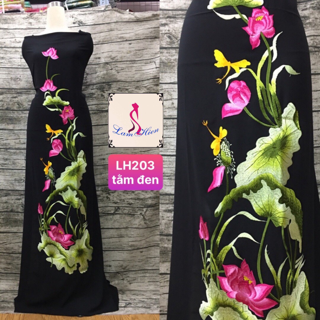 Lâm Hiền -Vải áo dài tằm ý thêu cao cấp, sang trọng và tinh tế LH203