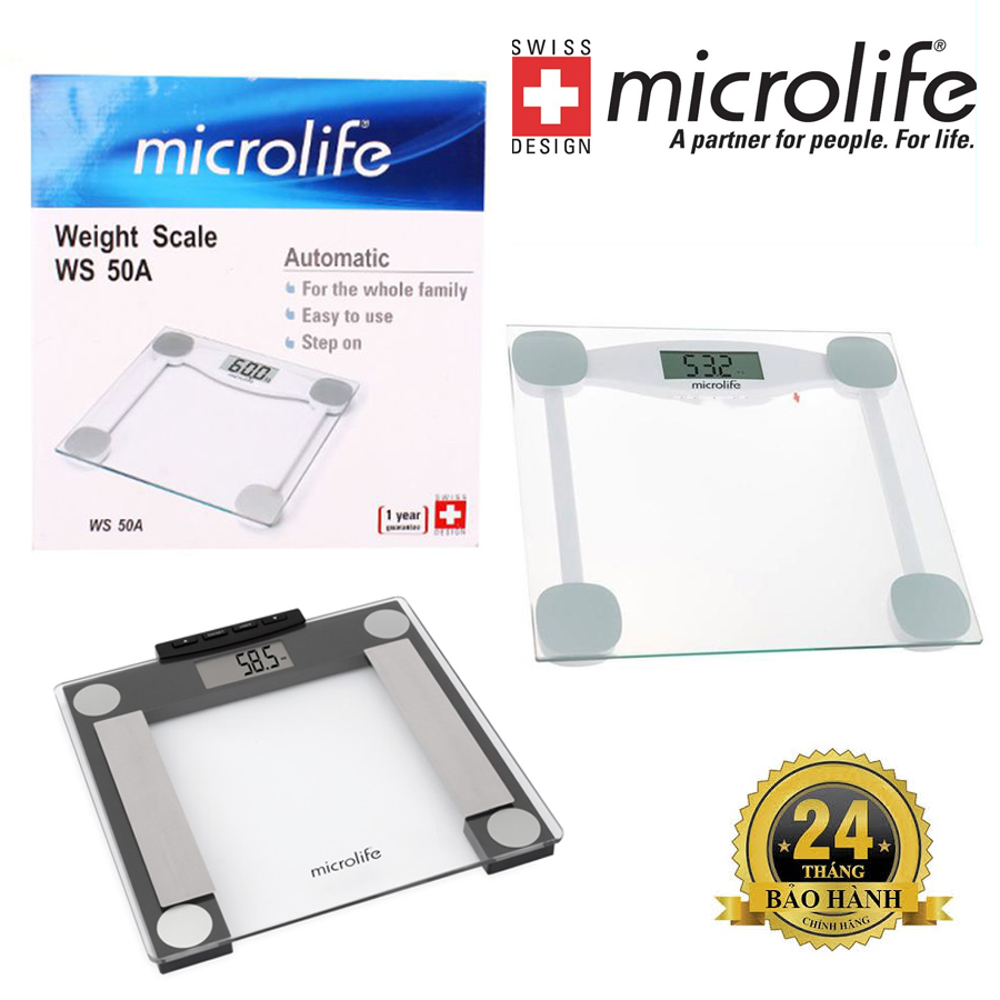 Cân sức khỏe điện tử microlife ws-50a - hàng chính hãng thụy sĩ , bảo hành 12 tháng