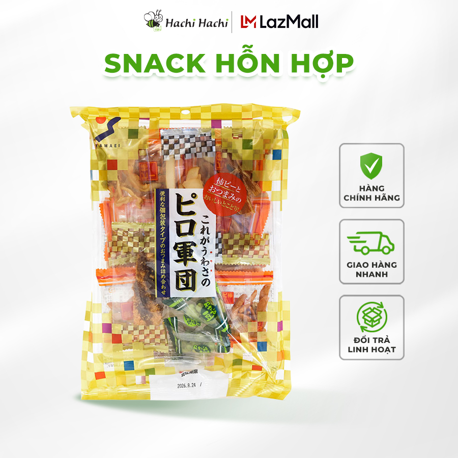 Mixed Seafood and Yamaei Nut Snack 130g - Hachi Hachi Japan Shop