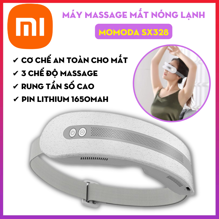 Máy Massage Mắt Nóng Lạnh Xiaomi Momoda SX328 - Cơ chế an toàn cho mắt - 3 chế độ massage - Tích hợp phát nhạc thư giãn - Bảo hành 12 tháng