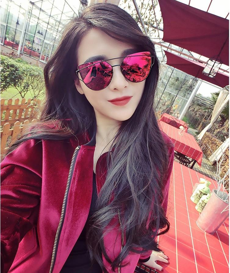 Mắt Kính Thời Trang Nam Nữ M2117 Đỏ  - Mắt Kính đi Biển Trend 2019