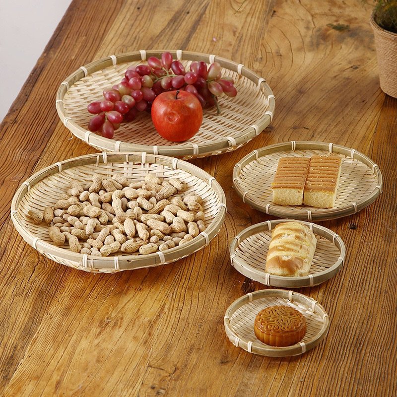 Mẹt tre trắng trang trí decor