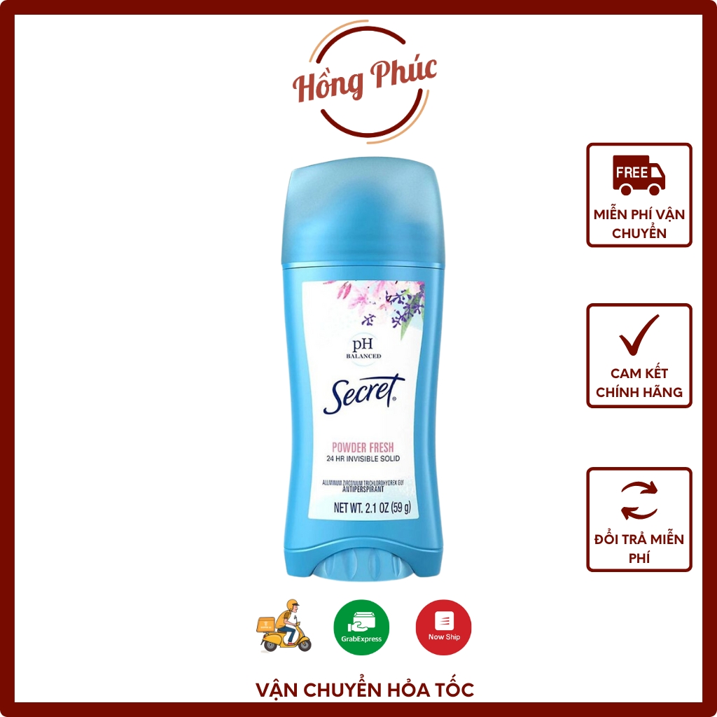 Lăn khử mùi Secret Powder Fresh dạng sáp 59g