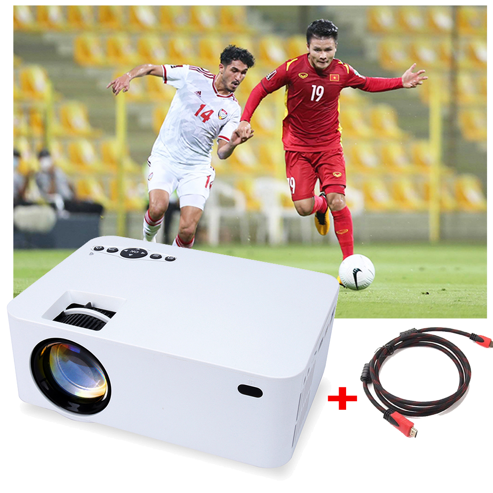 Máy chiếu phim lên tường - Máy chiếu KAW cao cấp + Tặng dây HDMI, Máy chiếu không cần màn chiếu, Hình Ảnh Sắc Nét, Độ Phân Giải Cao, Ảnh To Và Rộng. Bảo hành 2 năm