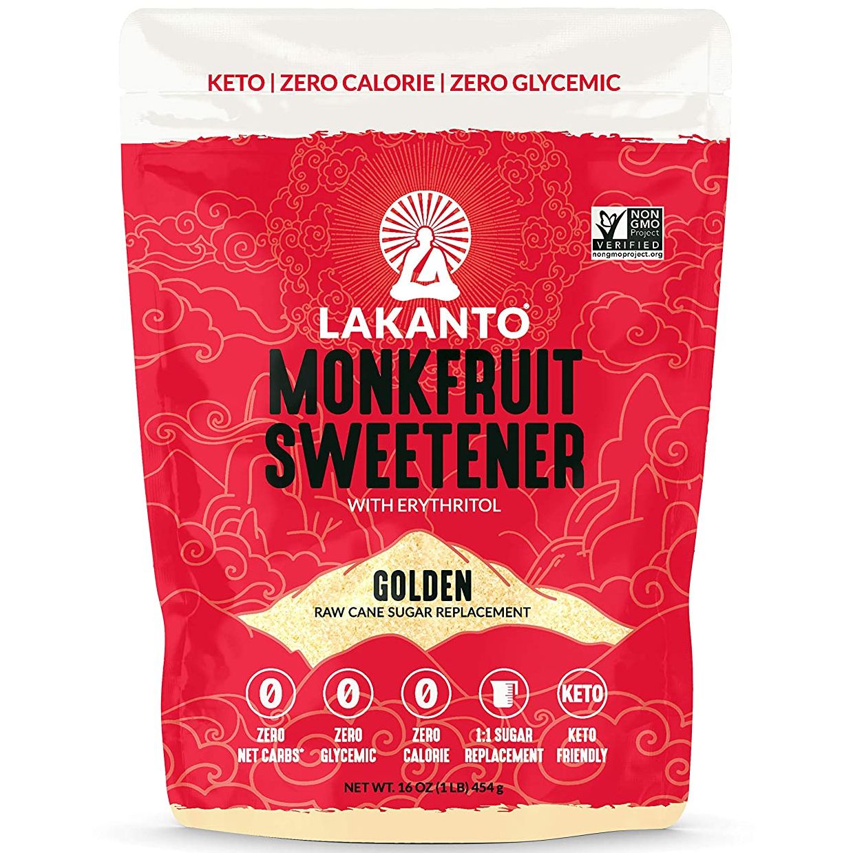 Đường Lakanto Monkfruit Sweetener, Đường Vàng Ăn Kiêng Cho người ăn Keto, Gym, Tiểu Đường, Giảm Béo, 100 gói
