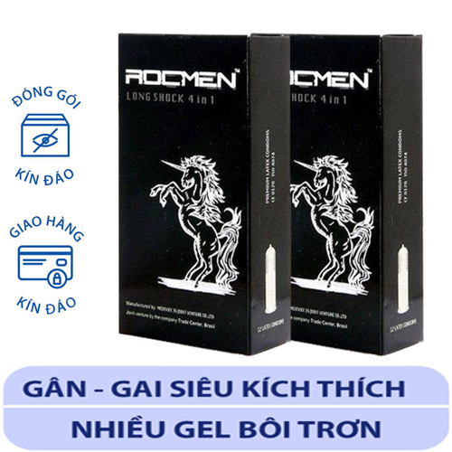 [ CHÍNH HÃNG ] Bao cao su ROCMEN Siêu mỏng, Kéo dài thời gian quan hệ, Chống xuất tinh sớm, Có gân, gai toàn thân ROCMEN Bcs Nam