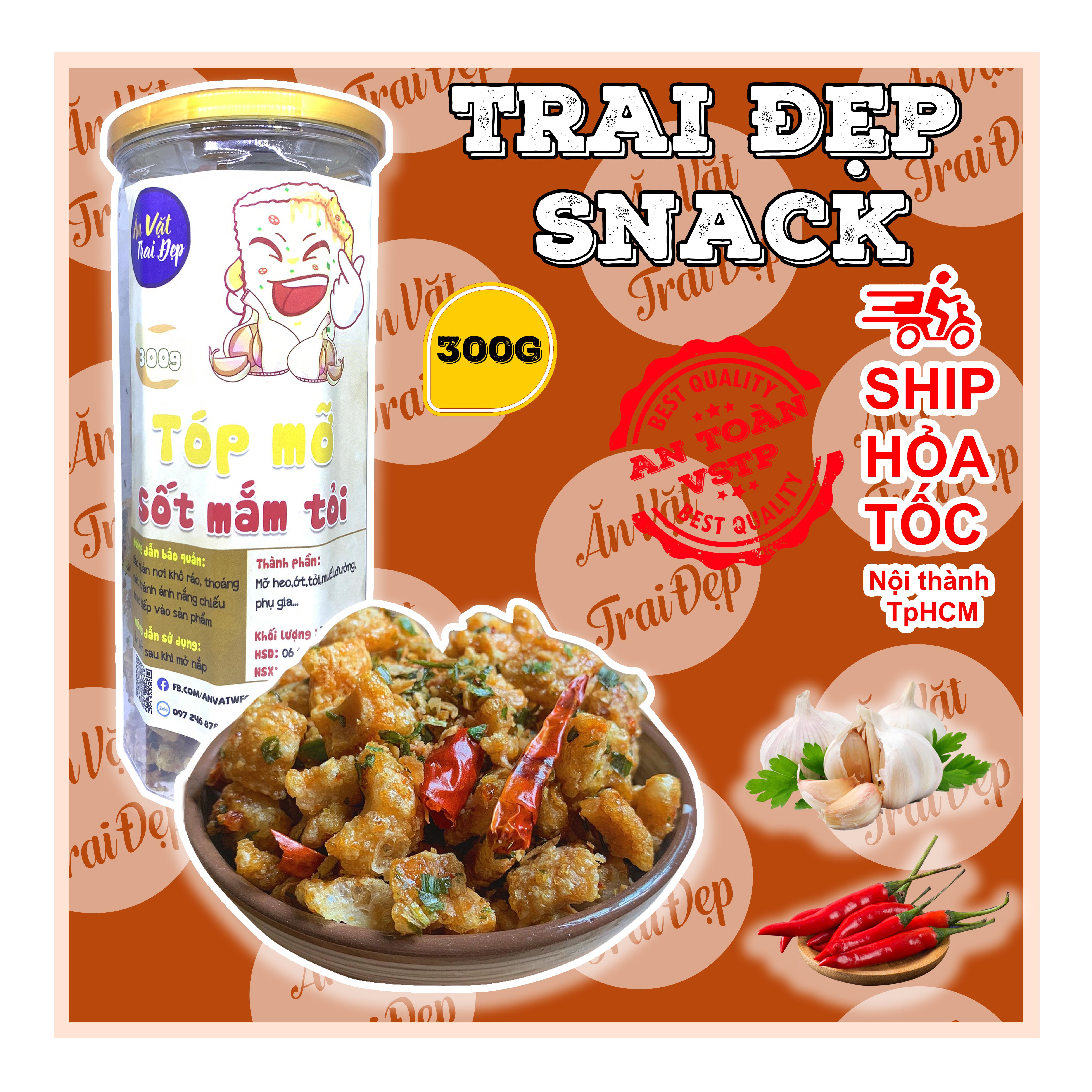 Tóp mỡ mắm hành trai đep 300g