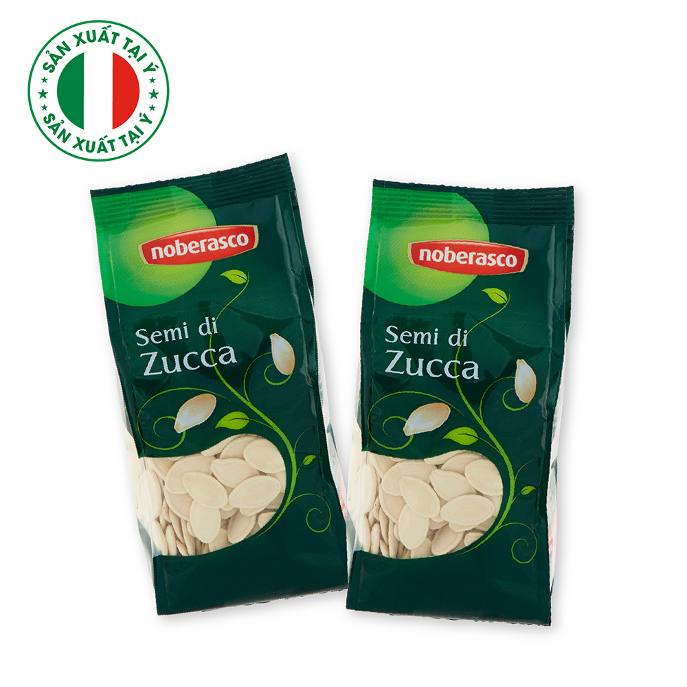 2 Gói hạt bí đỏ rang Noberasco Ý 200g HSD. 31/10/2022