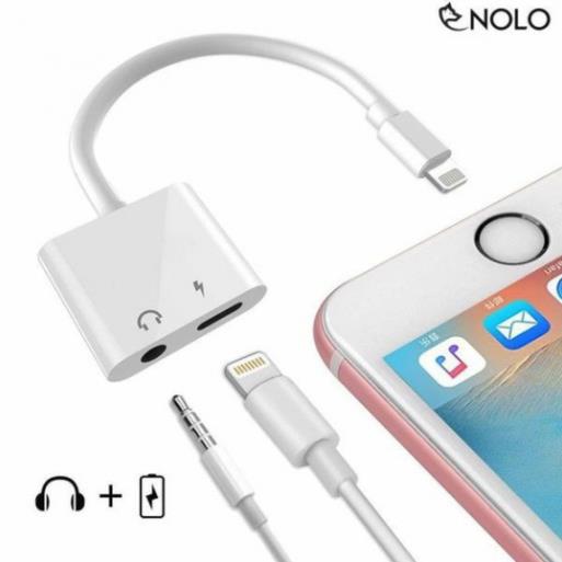 Cáp Chuyển Iphone 2in1 Lightning + 3.5 Xịn - nhacuamin