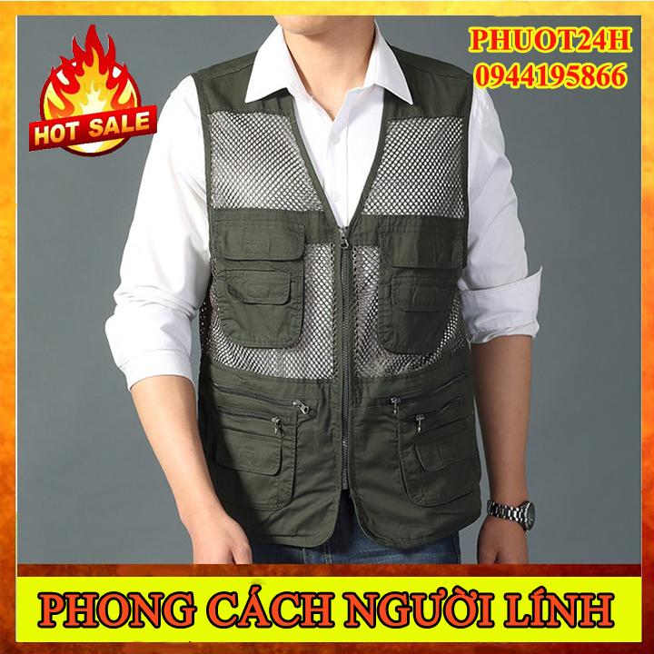 Áo ghi lê Lưới LÍNH nam 100 Cotton phong cách Quân Đội ARMY