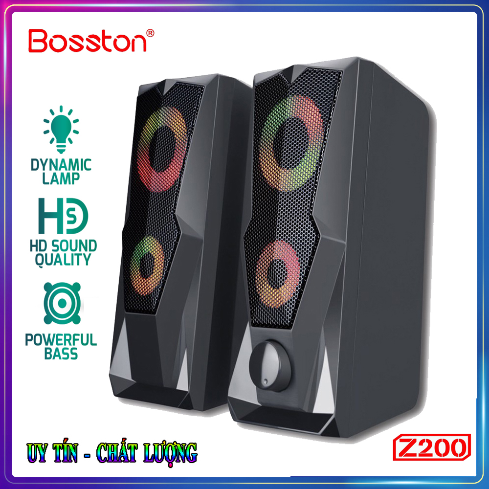 [HCM][Bảo Hành 12 Tháng] Loa Máy Vi Tính Gaming Thiết Kế Cho Game Thủ Hiệu Ứng Đèn Led Rgb Chất Âm Hd Chất Lượng Cao Bosston Z200 - Hàng Chính Hãng