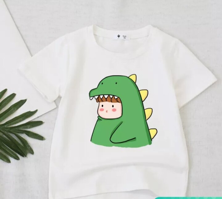Áo thun bé trai -bé gái in hình khủng long dễ thương -subonkids fashion