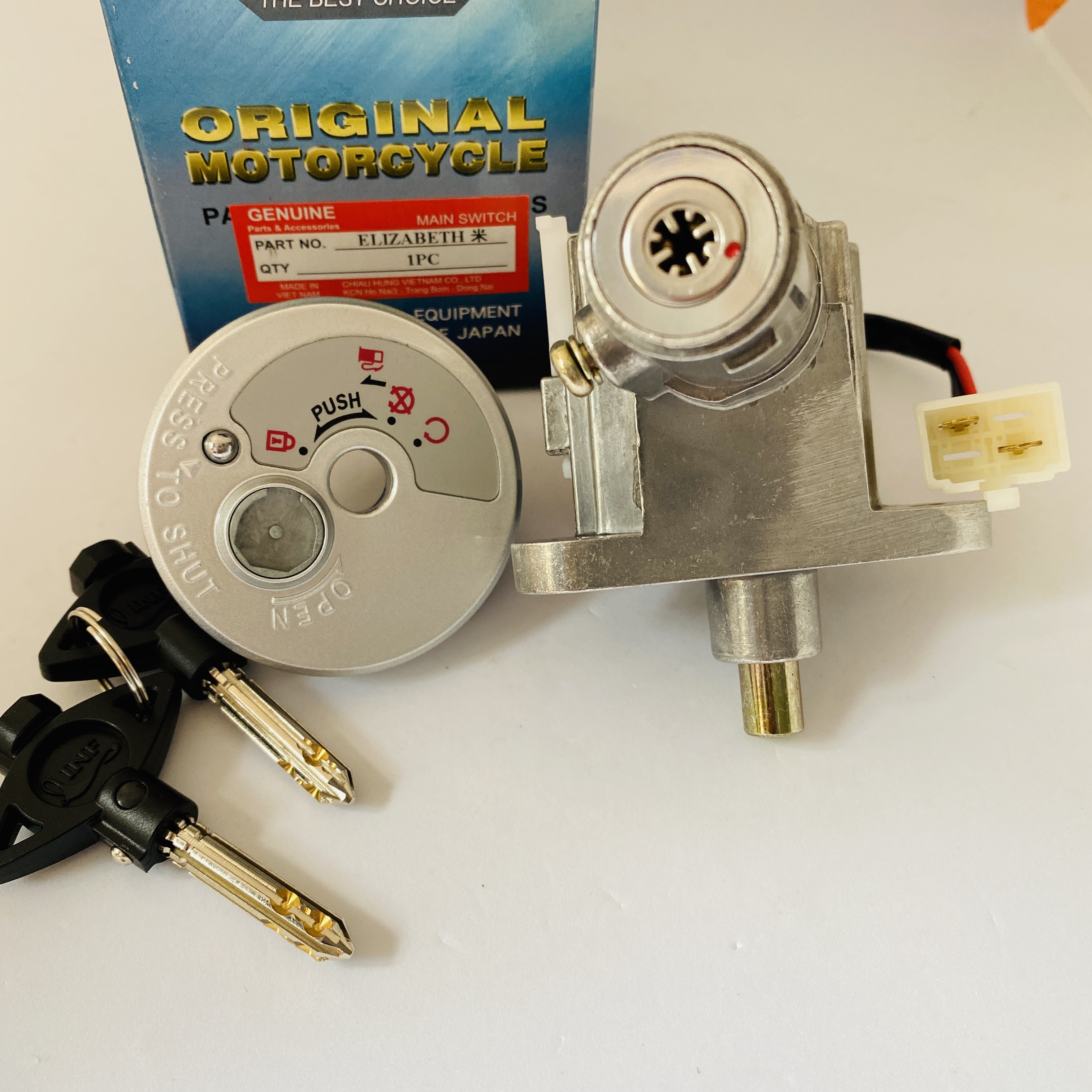 Ổ Khóa Từ 8 Cạnh SYM Attila Elizabeth 2 Dây