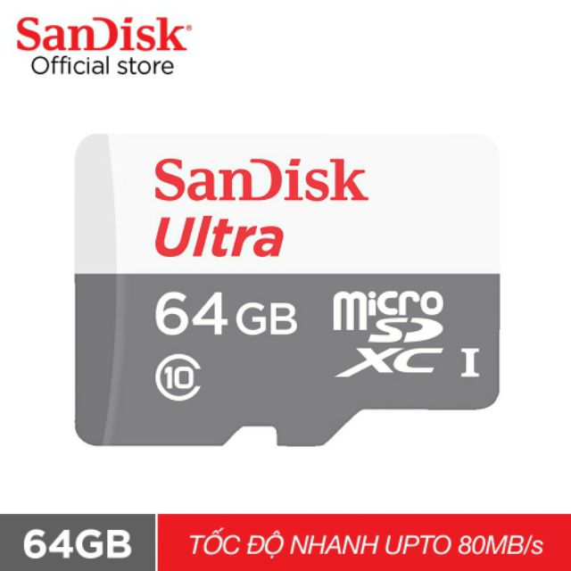 Thẻ Nhớ Micro Sd San Disk 64Gb Class 10 thẻ nhớ chuyên dụng camera