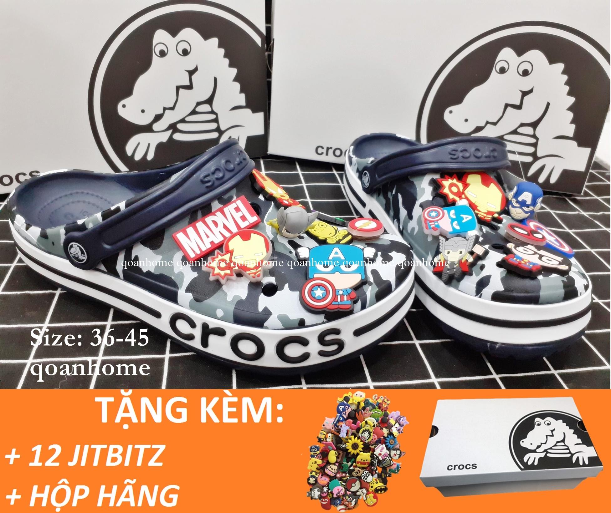 DÉP CÁ SẤU CROCS BAYA CAMO XÁM- DÉP QUAI NGANG CROCS BAYA -  DÉP CÁ SẤU - DÉP QUAI NGANG CÁ SẤU - DÉP SỤC- DÉP CROCS