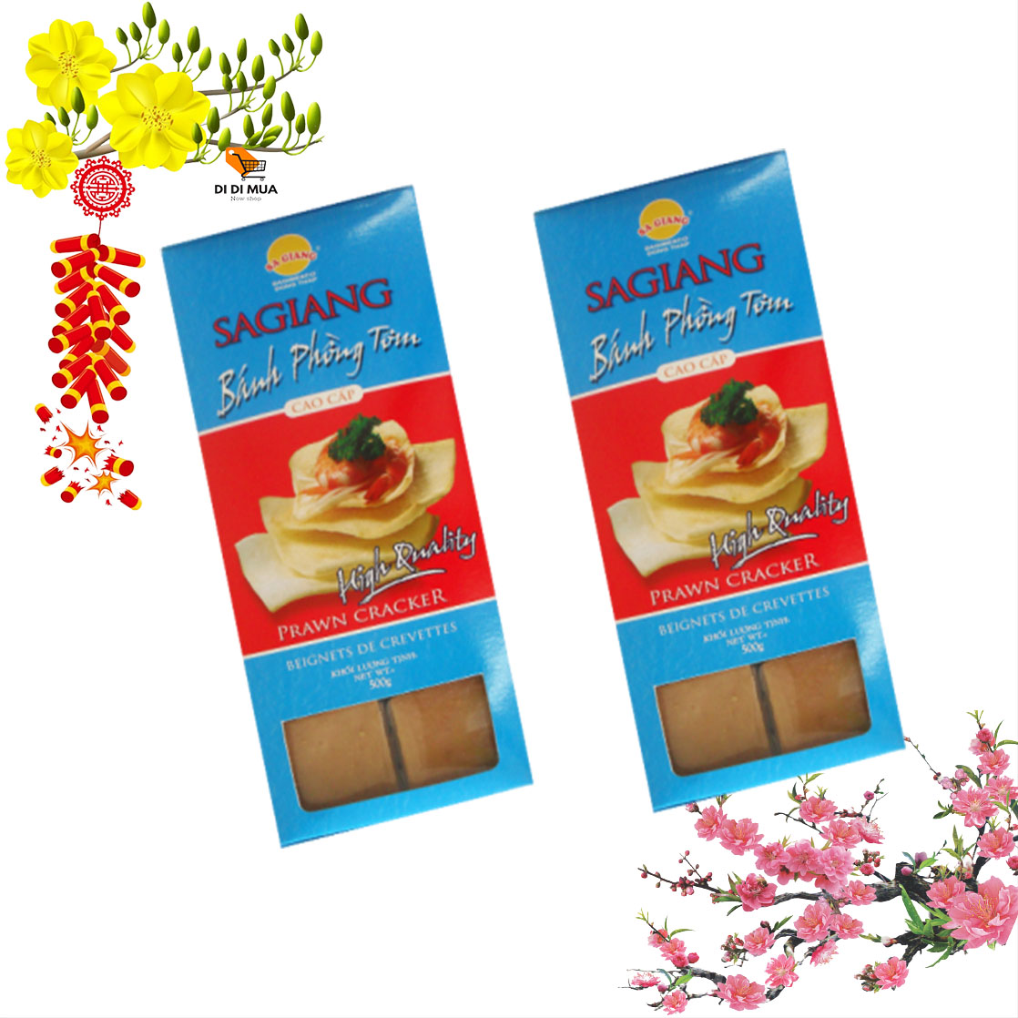 [HCM]BÁNH PHỒNG TÔM CAO CẤP hộp 500gram - Sa Giang xuất khẩu Mỹ