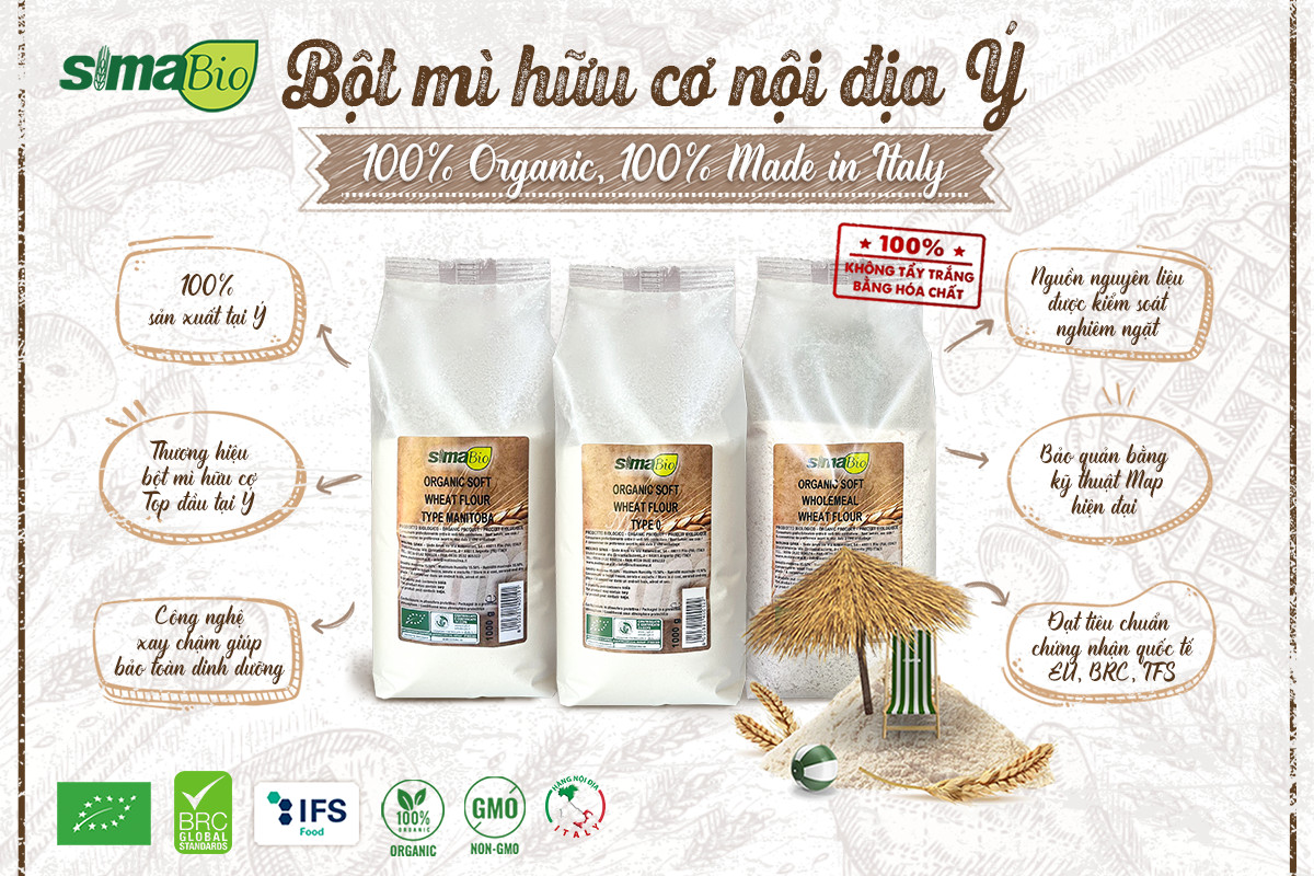 Bột mì hữu cơ - sima bio - 1kg