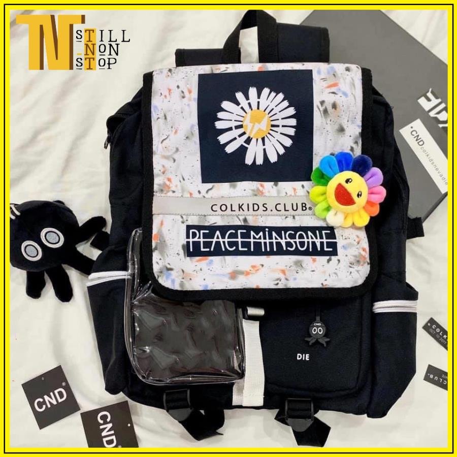[HCM]Balo phản quang Season 3 CND Colkids Hoa Cúc unisex Trắng và Đen