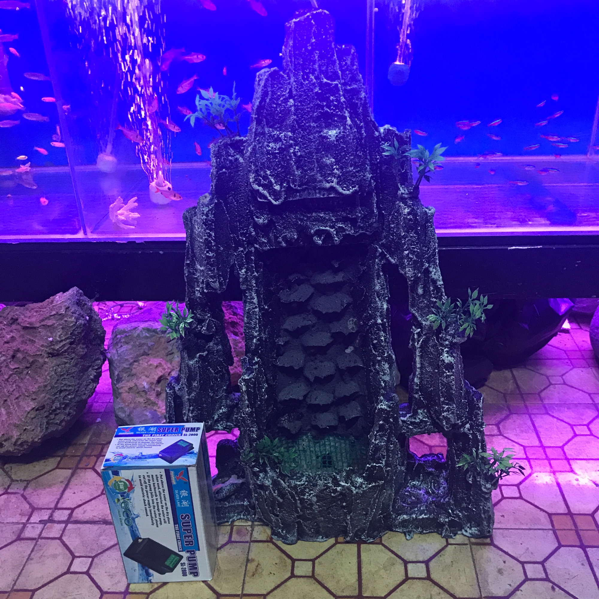 [FreeshipMAX] Thác cát bể cá.đồ trang trí hồ cá. Cao 40cm rộng 30cm