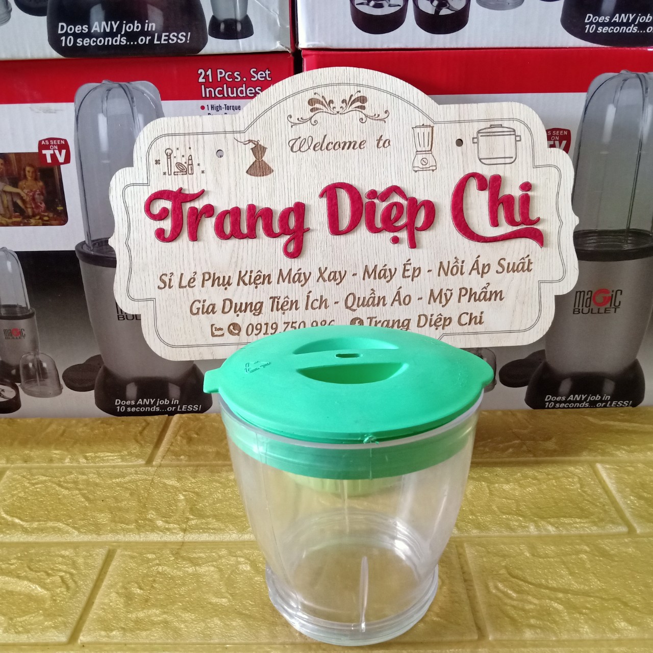 Cối trung bằng nhựa kèm nắp máy xay sinh tố kangaroo - Kho buôn linh kiện gia dụng