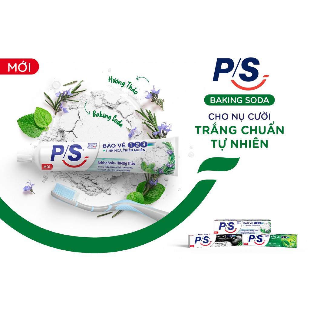 Kem đánh răng P/S Baking Soda 180g