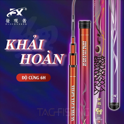 Cần tay gama fx khải hoàn 6H, cần câu đài chính hãng , Aduy fishing
