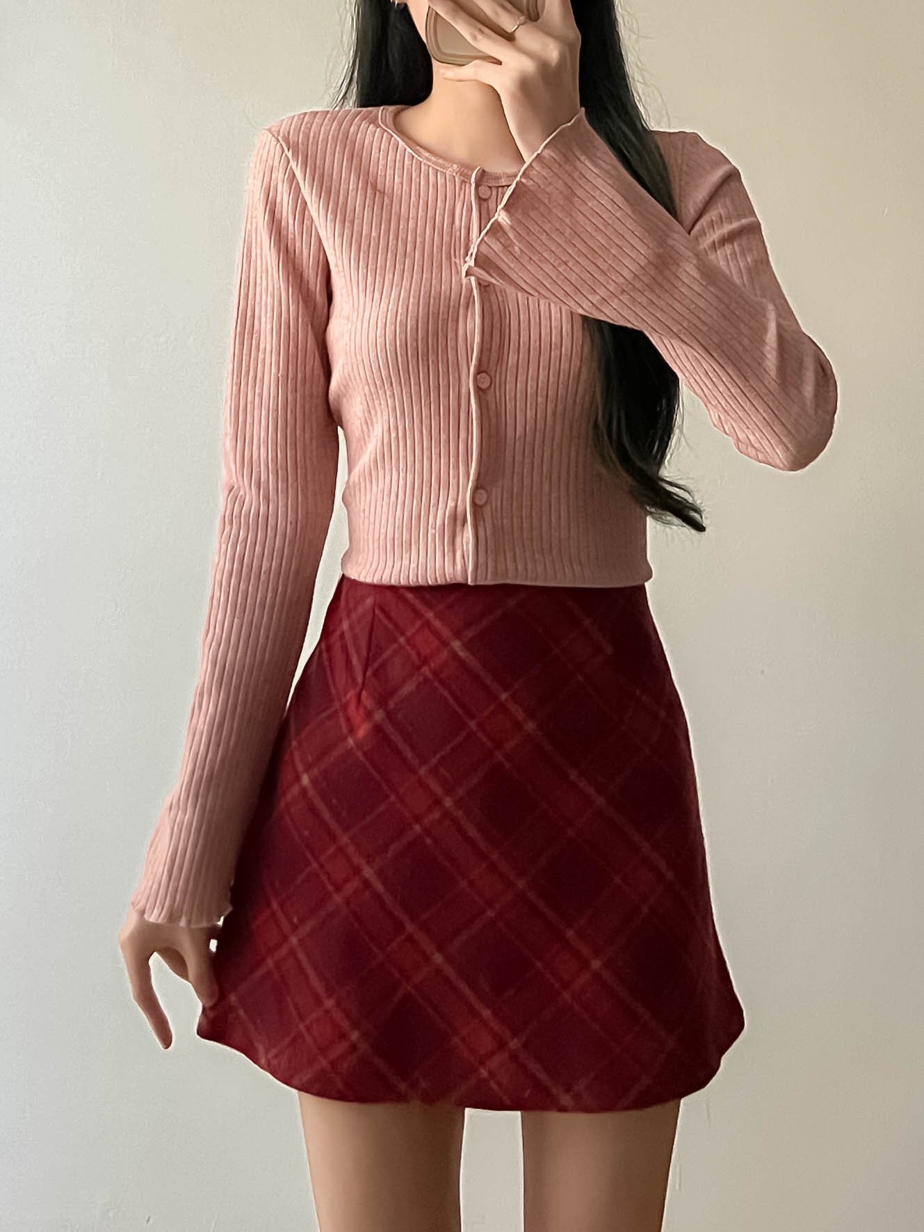 Chân váy dạ kẻ vintage - 247storefashion- cvdake189_p0k2