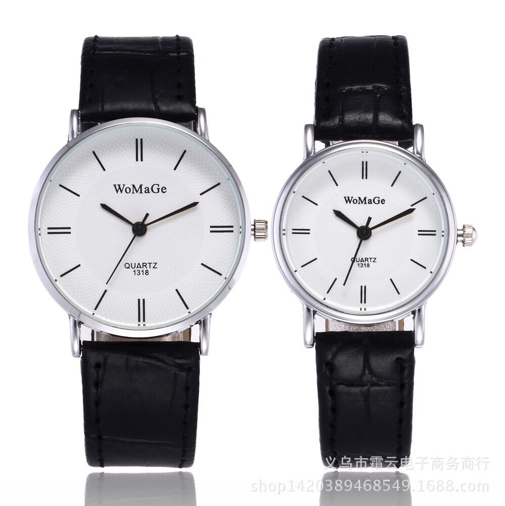 Đồng hồ thời trang nam nữ Womage dây da cực hot K266
