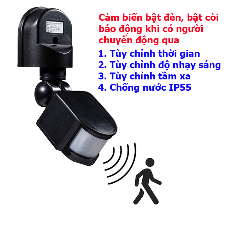 Công tắc cảm biến chuyển động TC100- công tắc cảm ứng chuyển động tự động bật tắt đèn