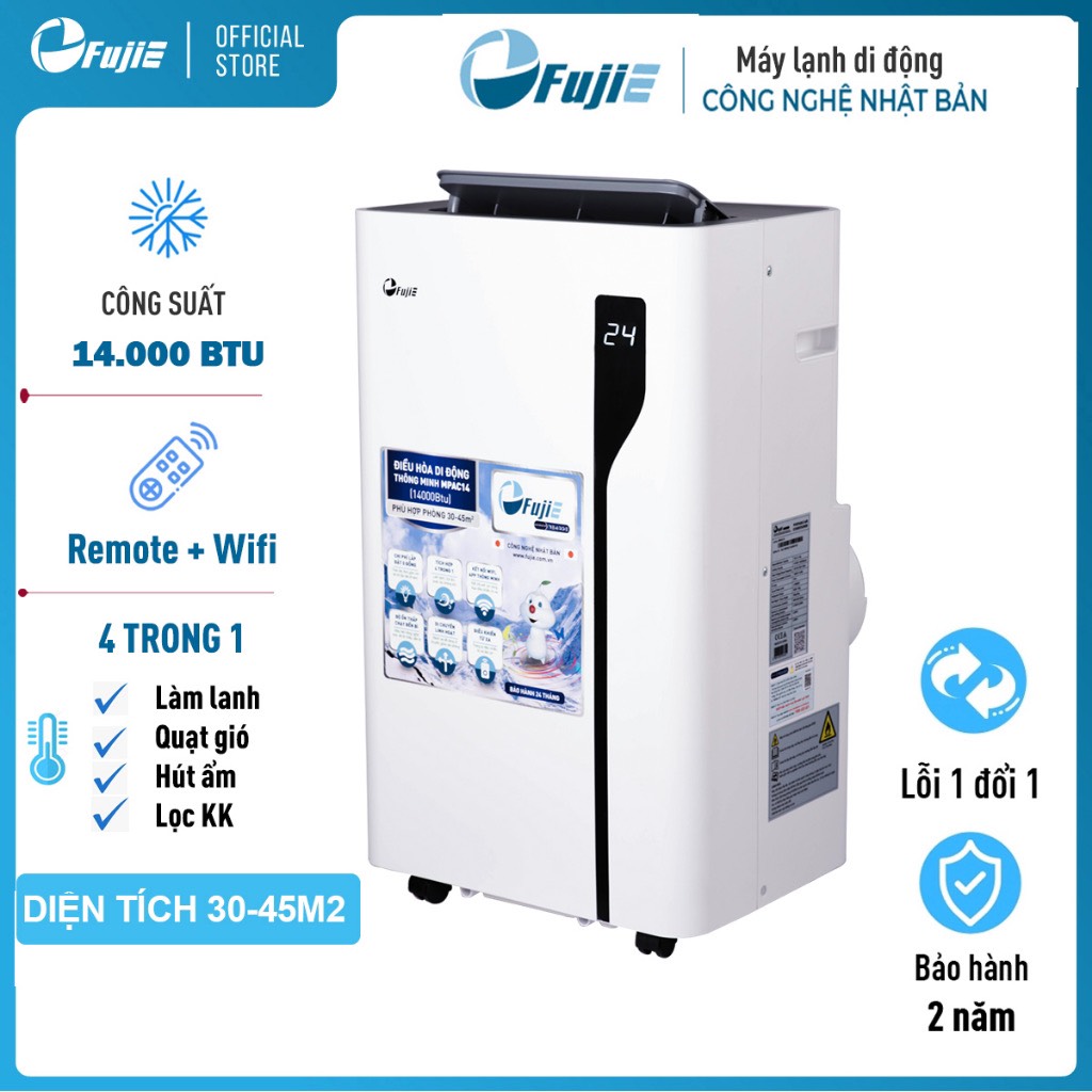 Máy lạnh đứng di động 14.000 BTU FujiE nhập khẩu