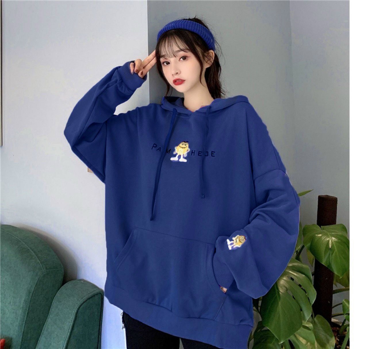 Áo Khoác Hoodie Nữ Chất Vải Cực Kỳ Tốt Vải Mịn In Kẹo M&M Mặc Thoải Mái Rất Thích Hợp Vào Mùa Đông Lạnh Siêu Hót Mọi Thời Đại PSS