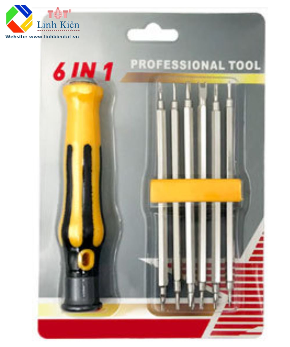 Bộ tuốc nơ vít nam châm đa năng 6 cây - bộ tua vít, tô vít 12 in 1 đa năng