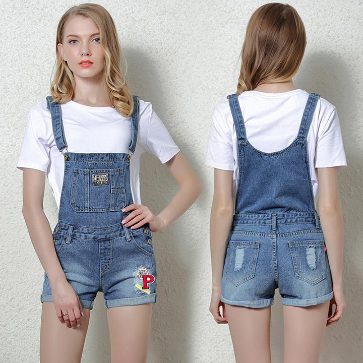 [HCM]Quần Yếm Jean Nữ Wash Rách Thời Trang