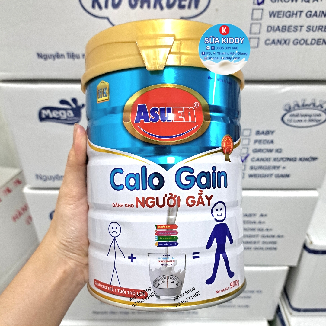 Sữa tăng cân Asuen Calo Gain 900g dành cho người gầy từ 1 tuổi trở lên (date luôn mới)