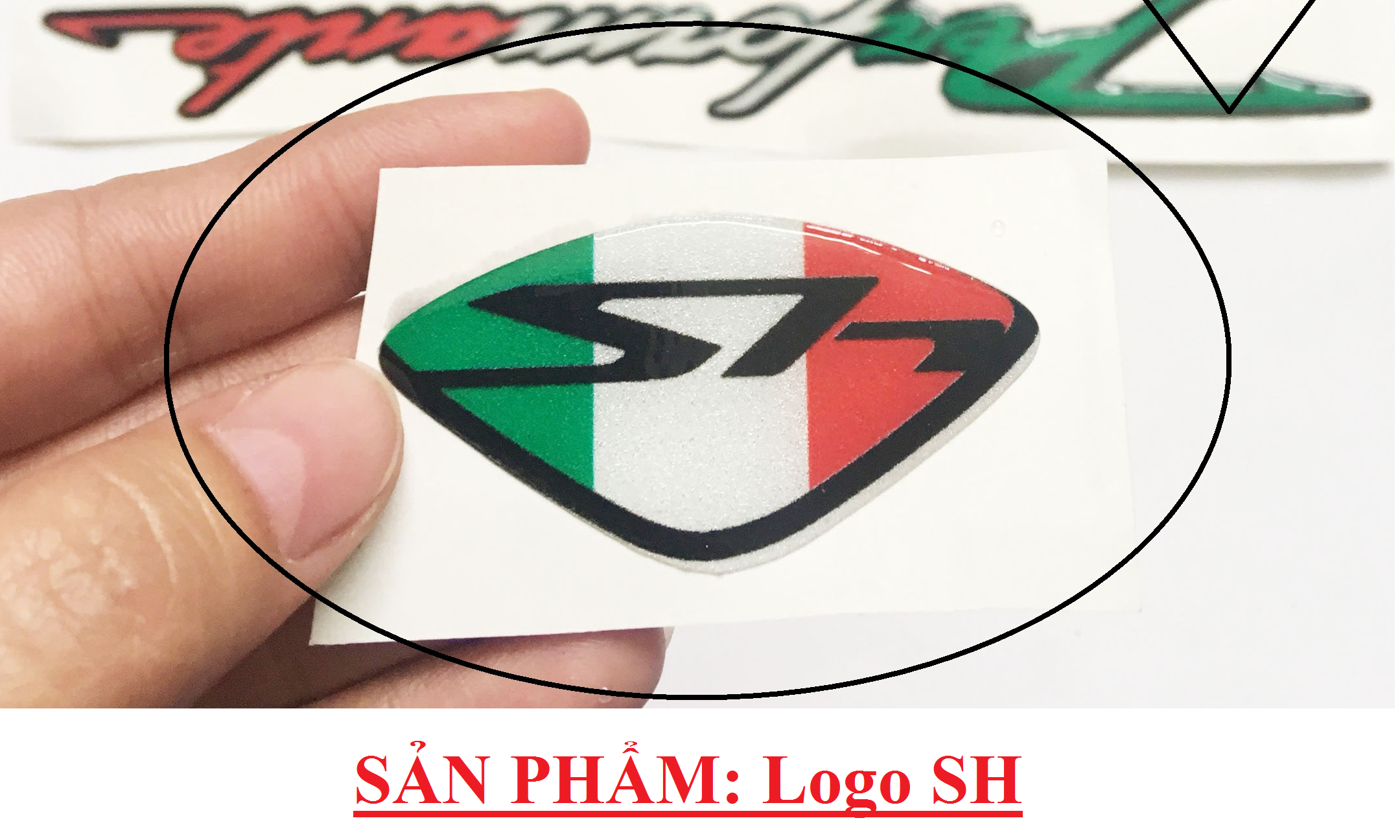 [Hàng loại 1] Tem dán phuộc Performanle có phản quang kèm logo SH, dán cho xe máy, ô tô, bộ 2 chữ