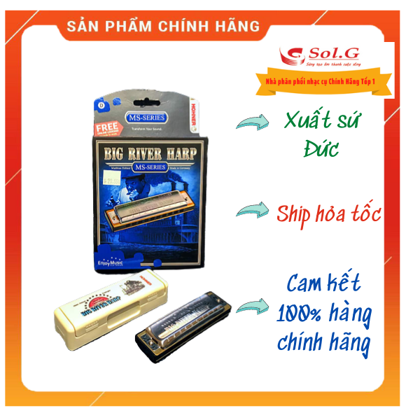 Diatonic Harmonica Hohner Big River Harp ( Full Tone, Key A, Bb, C, D ,E, F, G ) Nhập Khẩu Đức - Phân phối Sol.G