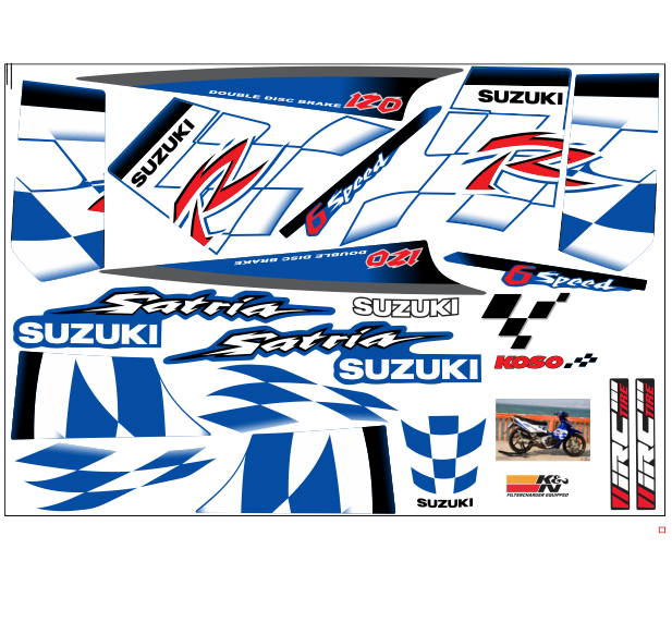 TEM SATRIA TRẮNG XANH   - MS 04