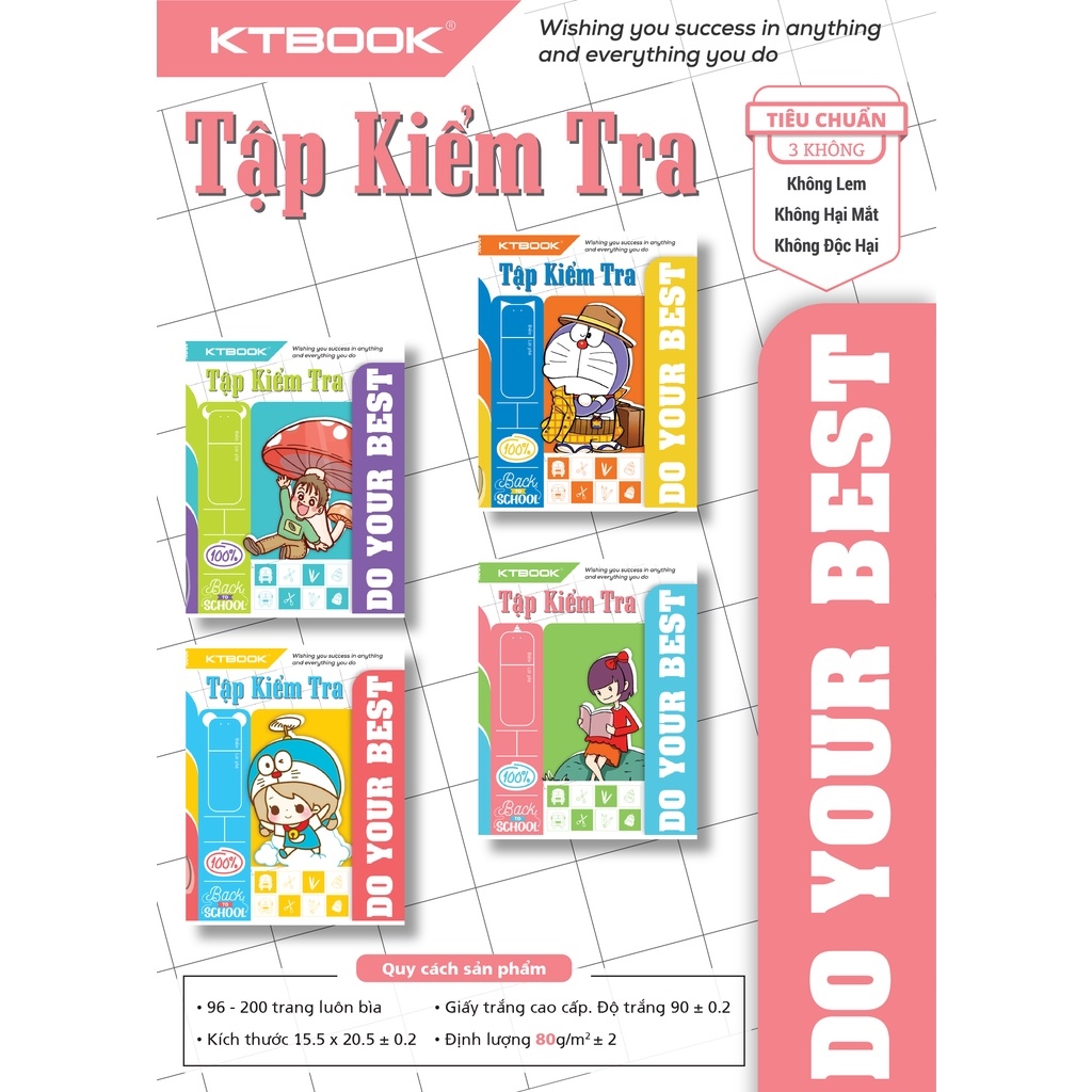 ▲✟ 10 cuốn Tập ểm Tra ĐL 80 (10 cuốn/gói)