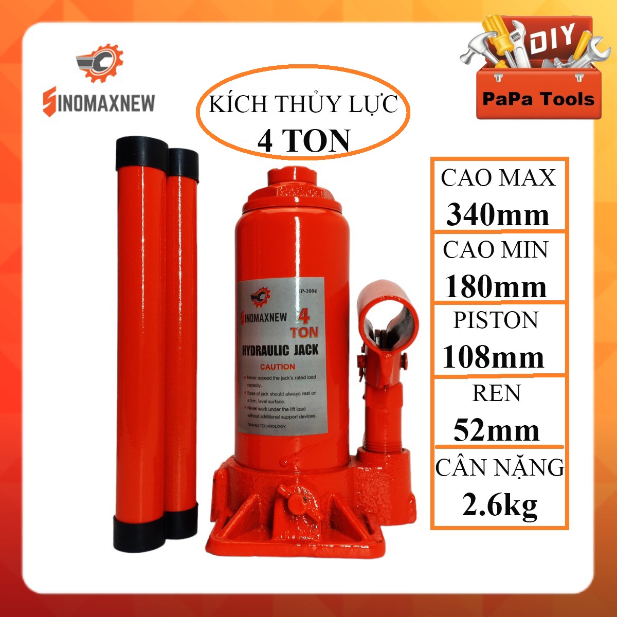 Con đội thuỷ lực 4 tấn 6 tấn 8 tấn 10 tấn kích thuỷ lực loại tốt