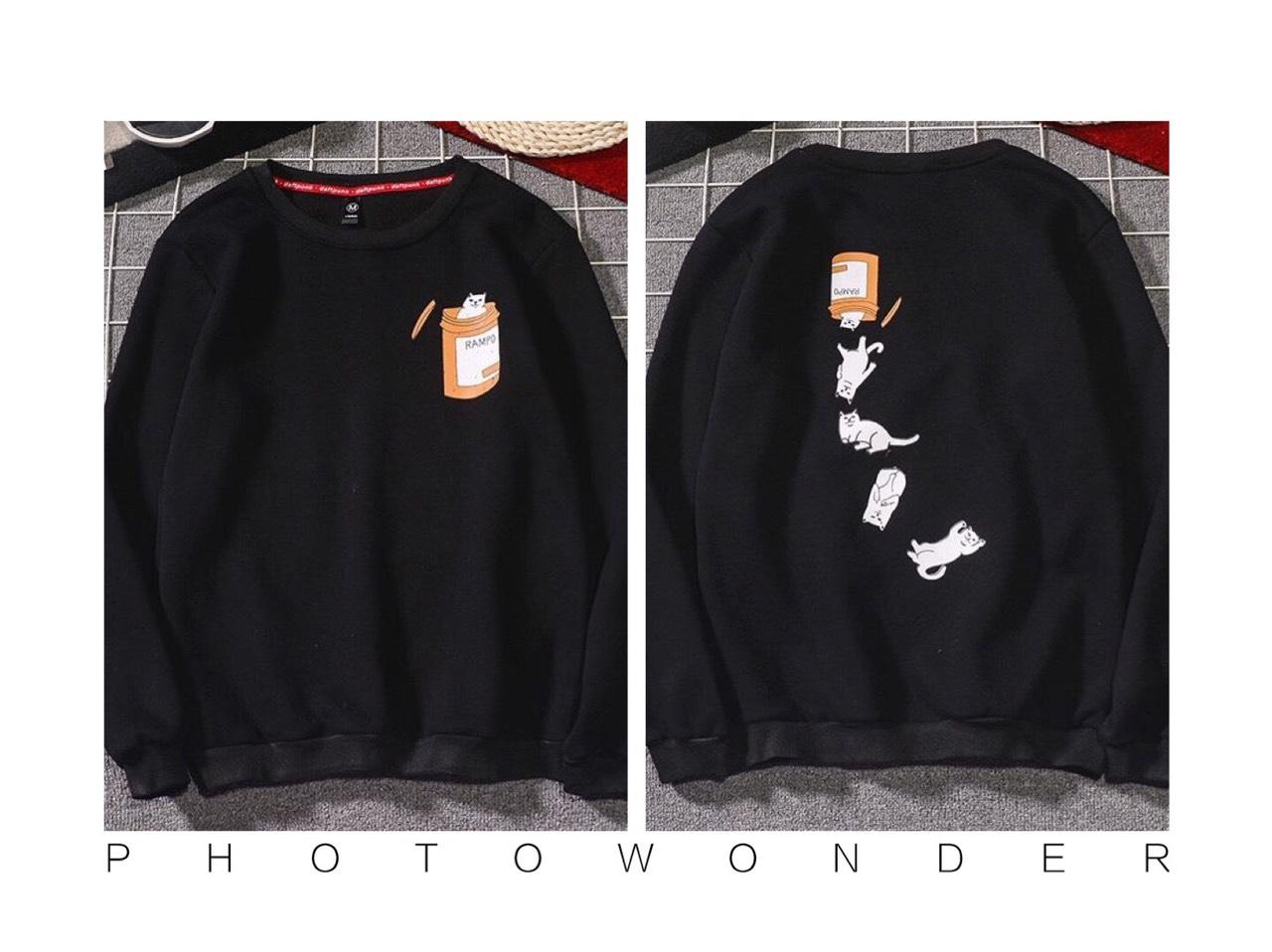 Áo nỉ sweater unisex chuột túi có bigsize đến hơn 100kg