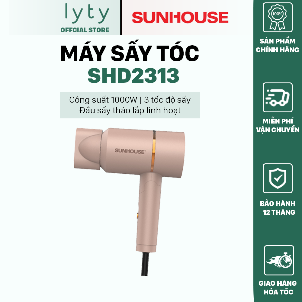 Máy sấy tóc sunhouse shd2313 shd2315 b - bảo hành toàn quốc 12 tháng