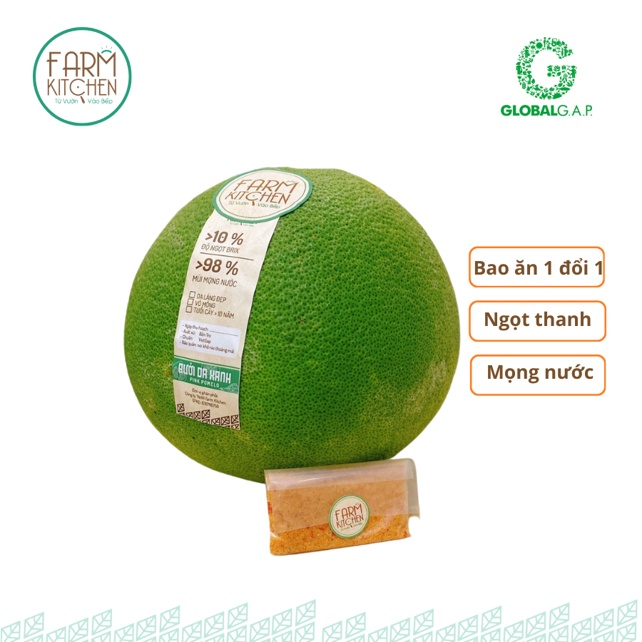 Bưởi Da Xanh Bến Tre - bao ngọt, mọng nước,1 đổi 1 trong 7 ngày