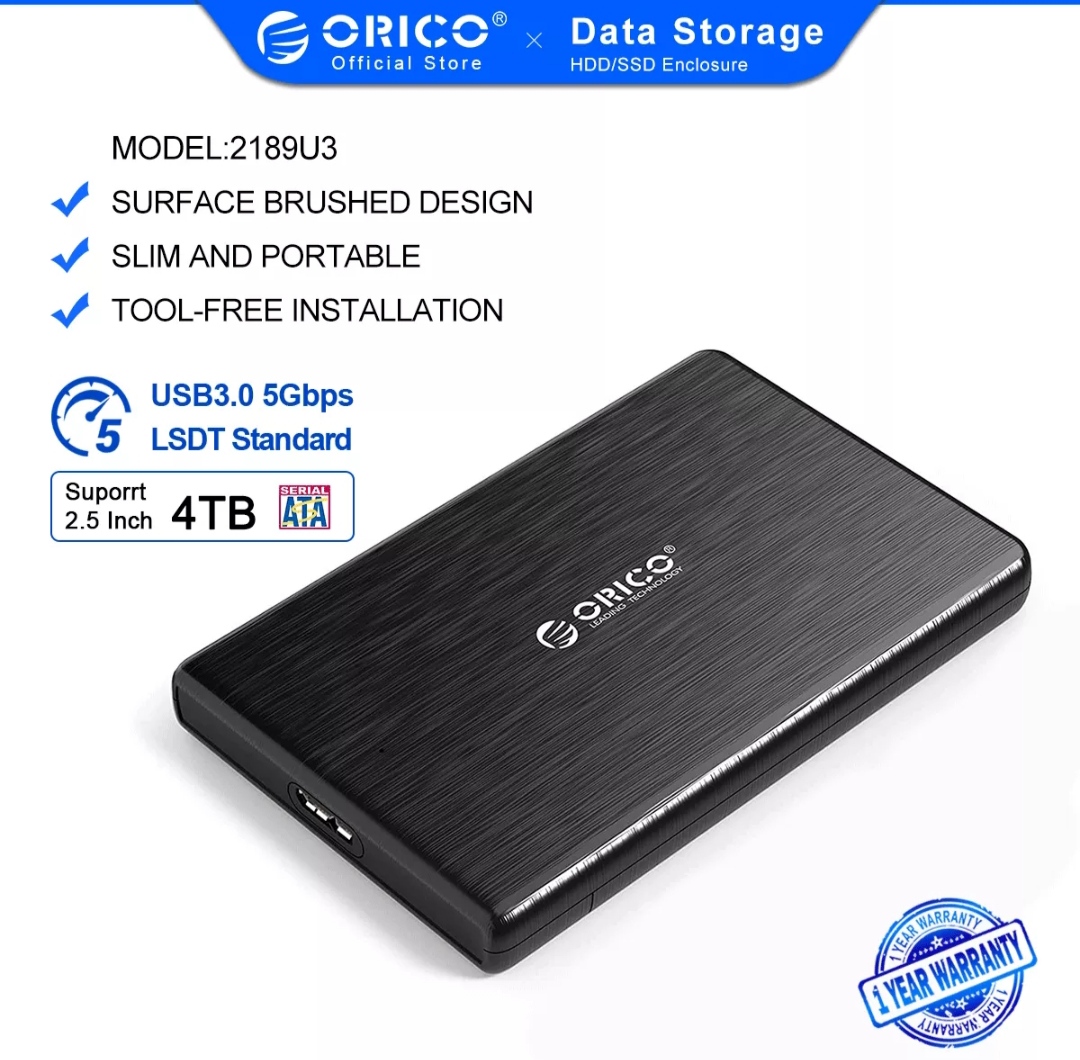 Hộp đựng ổ cứng 2.5 inch ssd/hdd sata3 usb3.0 orico 2189u3